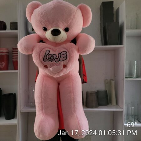 Pink teddy bear gift