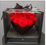 15 stems of Red Roses beautiful pack in our black transparent box